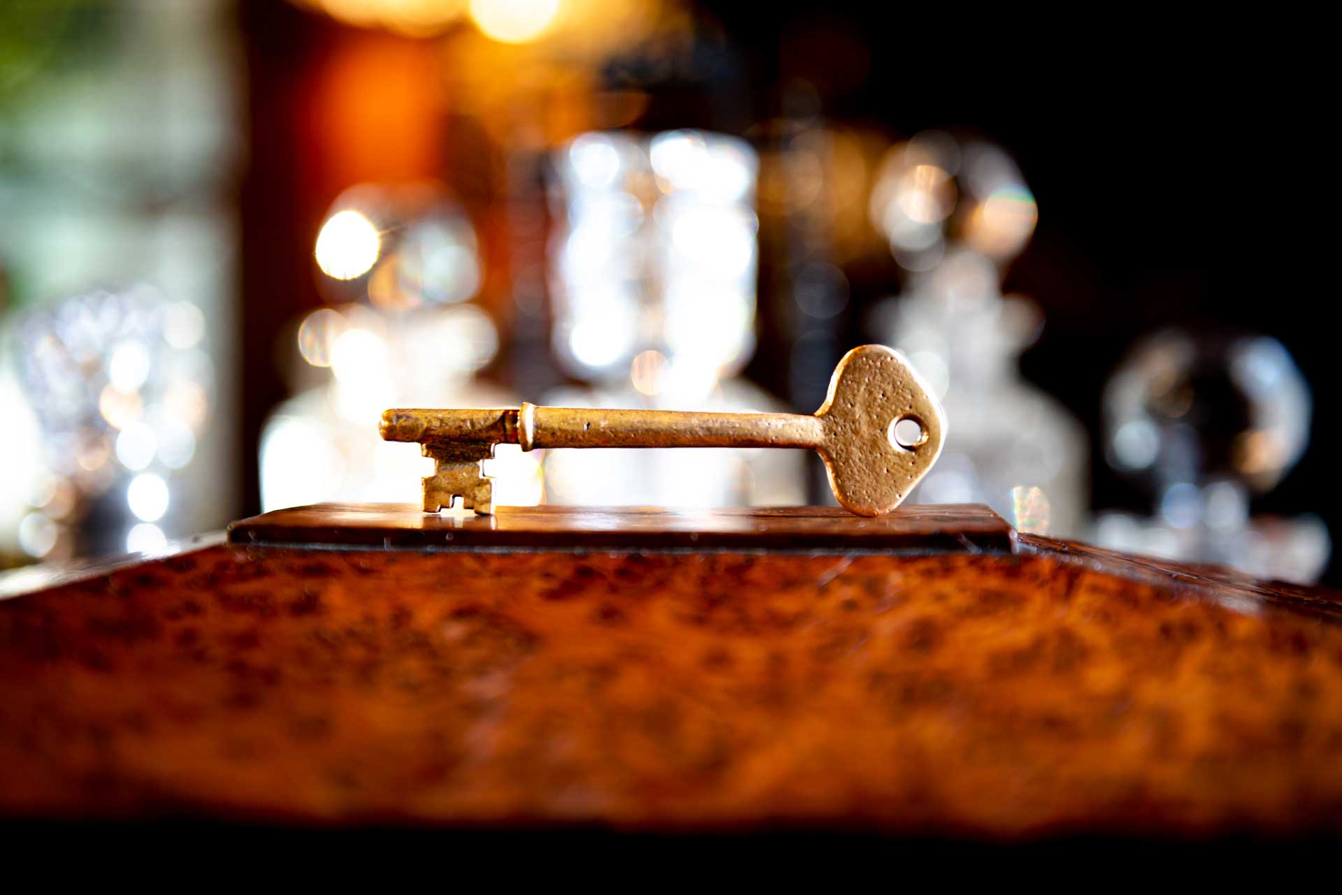 Key on an elegant table